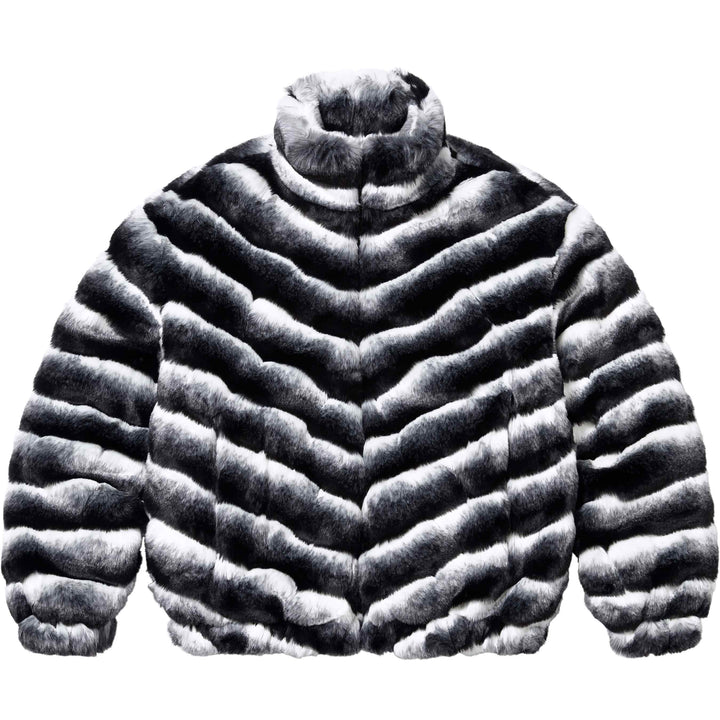 Supreme black fur on sale jacket