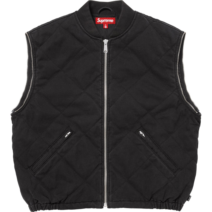 トップス Supreme Pins Quilted Work Vest Black Supreme Pins Quilted Work Vest 2colors Black Navy Size S-XXL