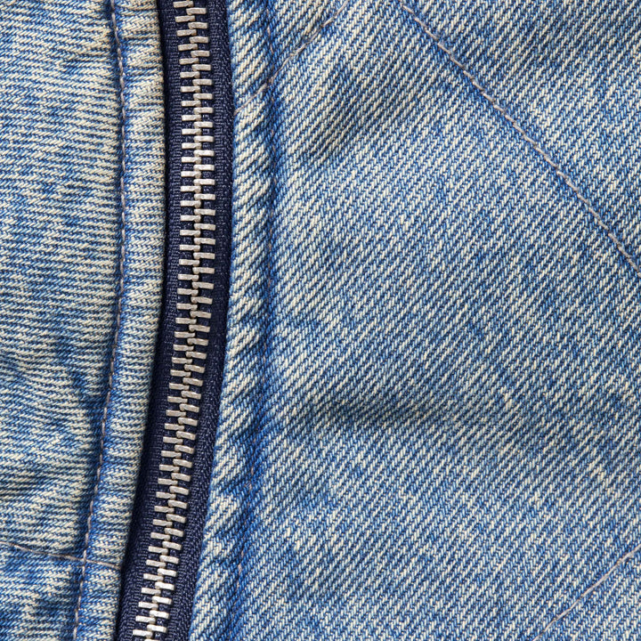 Zip-Off Sleeve Quilted Bomber Jacket