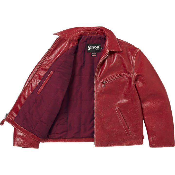 3*3様 Supreme Schott Leather Jacket M Supreme®/Schott® Distressed Leather Jacket - Shop - Supreme