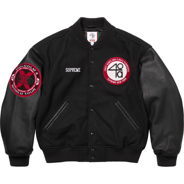 Supreme/40 Acres Malcolm X Varsity Jacket - Shop - Supreme
