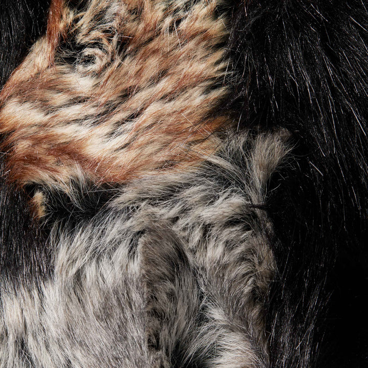 Patchwork WINDSTOPPER® Hooded Faux Fur Jacket