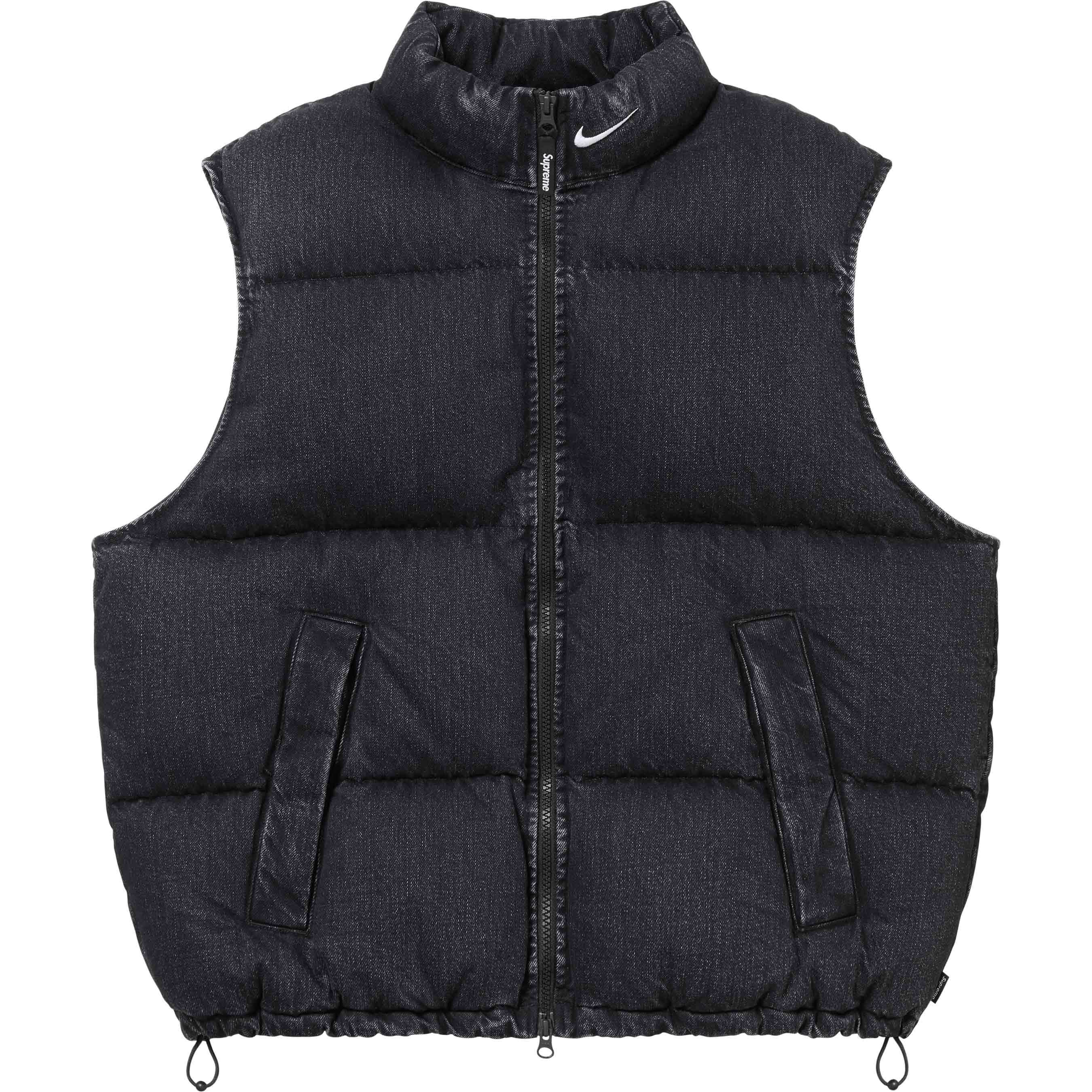 Supreme® Nike® Denim Puffer Vest Black - ジャケット・アウター