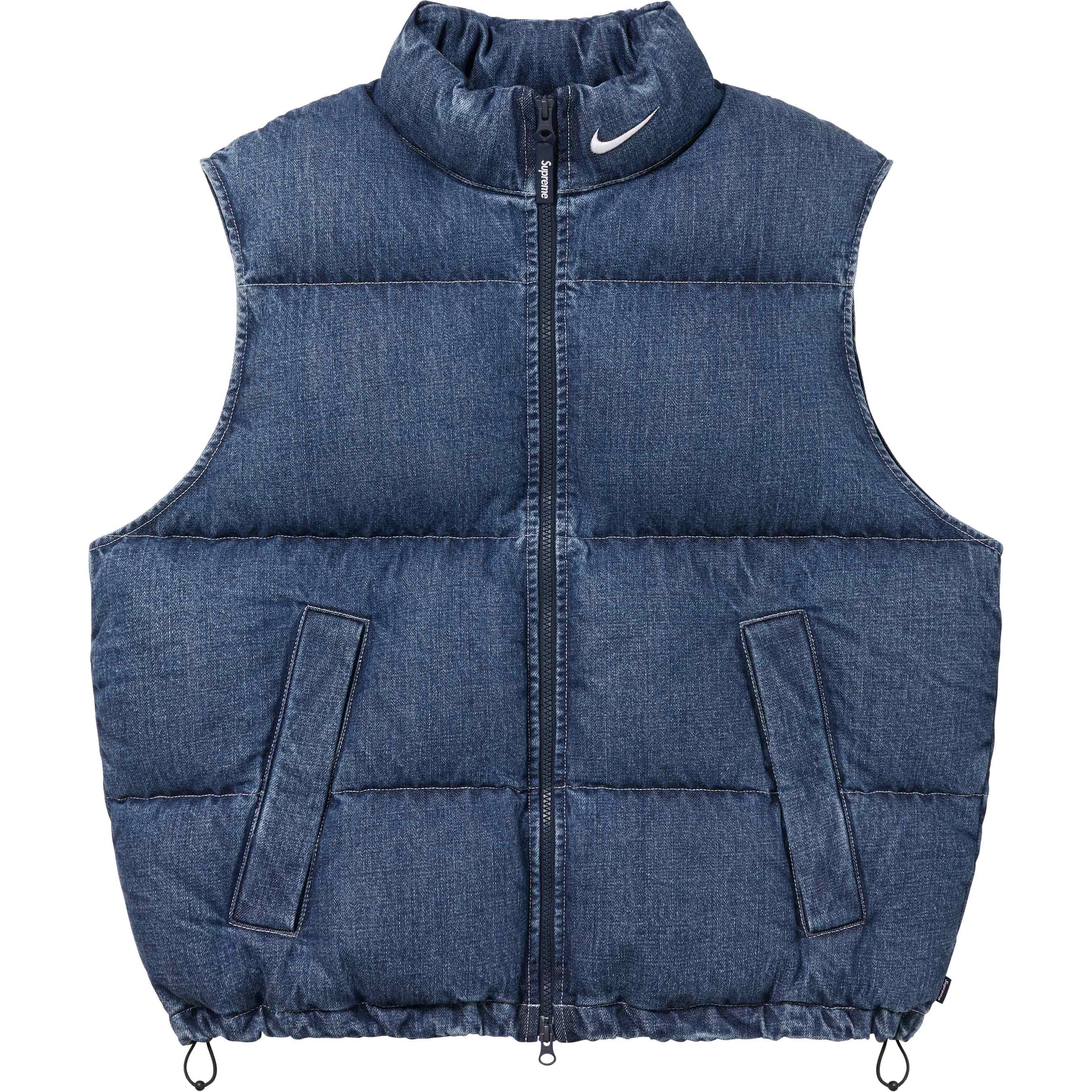 Supreme x Nike Denim Puffer Vest Indigo 【送料0円】 - ジャケット 