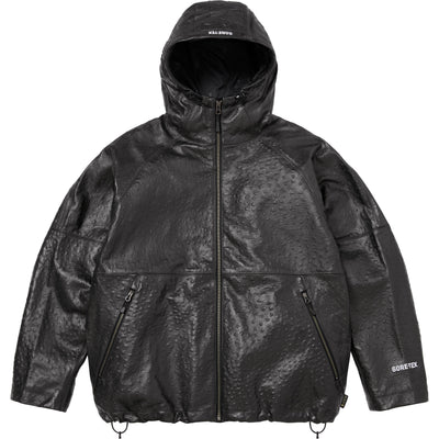 Gore-Tex Ostrich Embossed Leather Jacket