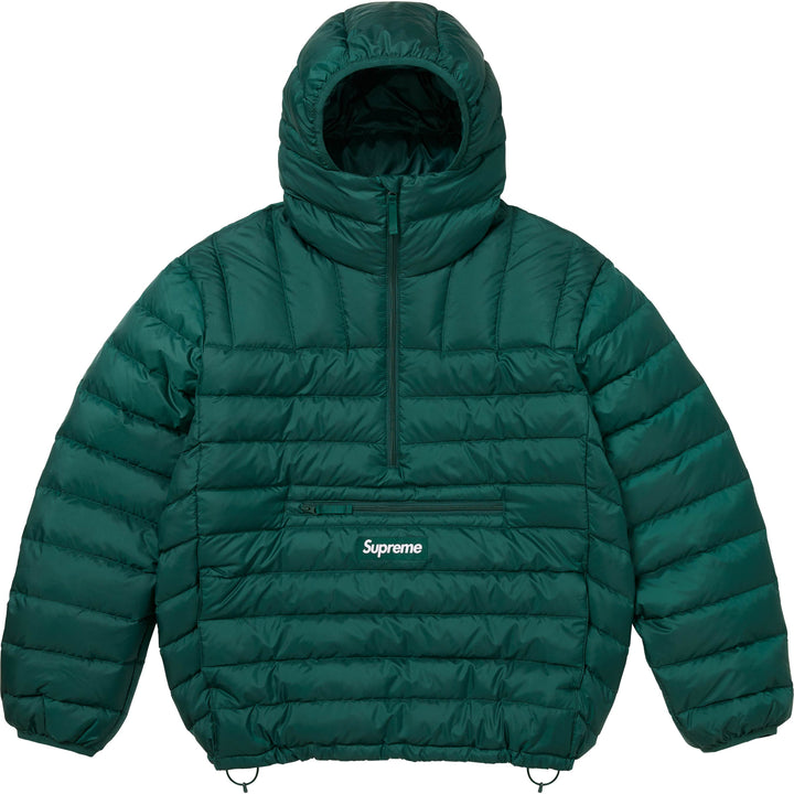 Micro Down Half Zip Hooded Pullover