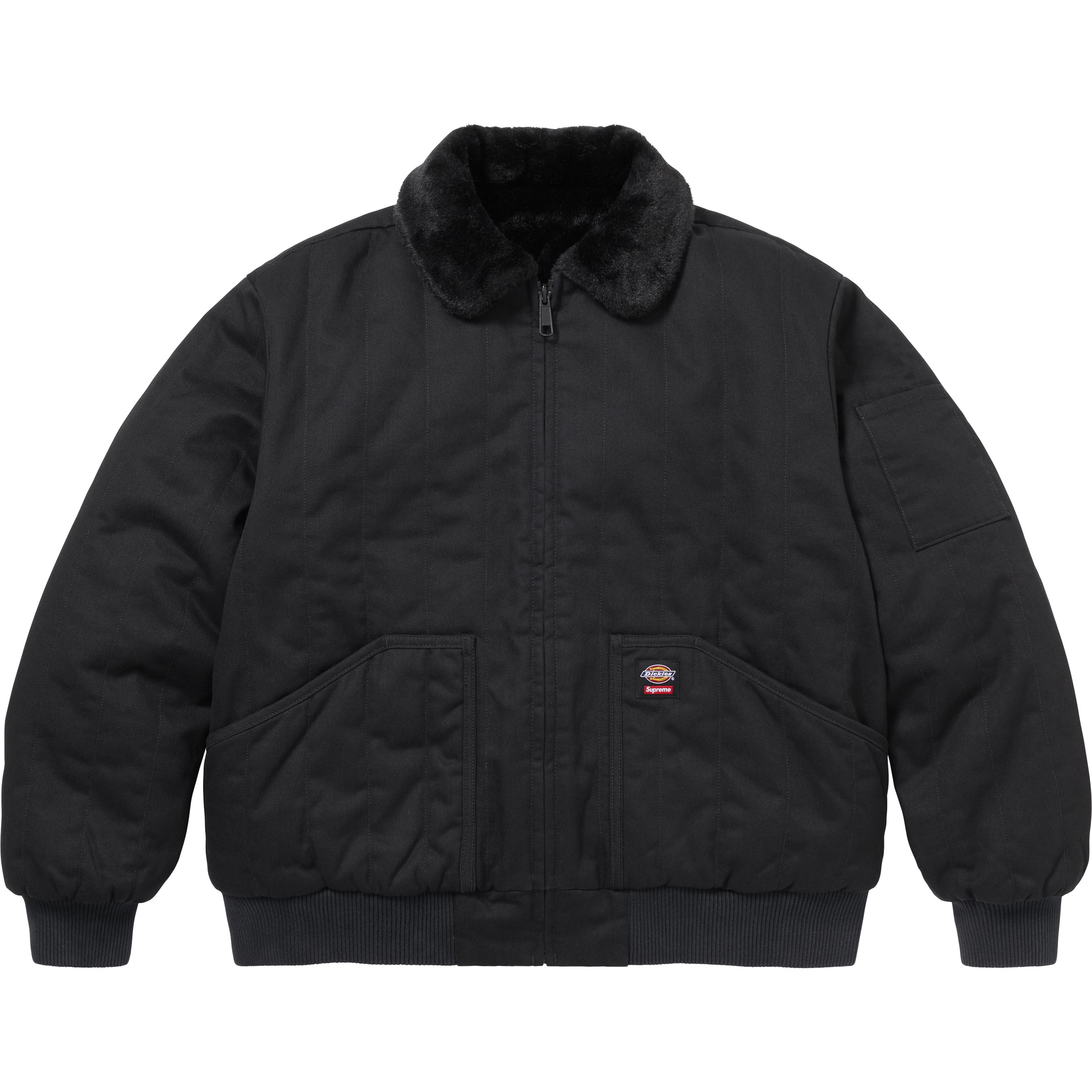 Supreme×dickies fur collar bomber jacket Supreme Dickies Fur Collar Bomber Jacket Black Men's - FW23 - US