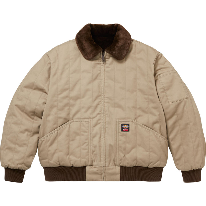 Supreme®/Dickies® Reversible Quilted Faux Fur Work Jacket-1