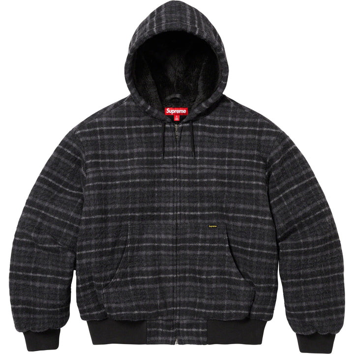 Plaid Wool Hooded Work Jacket Shop Supreme