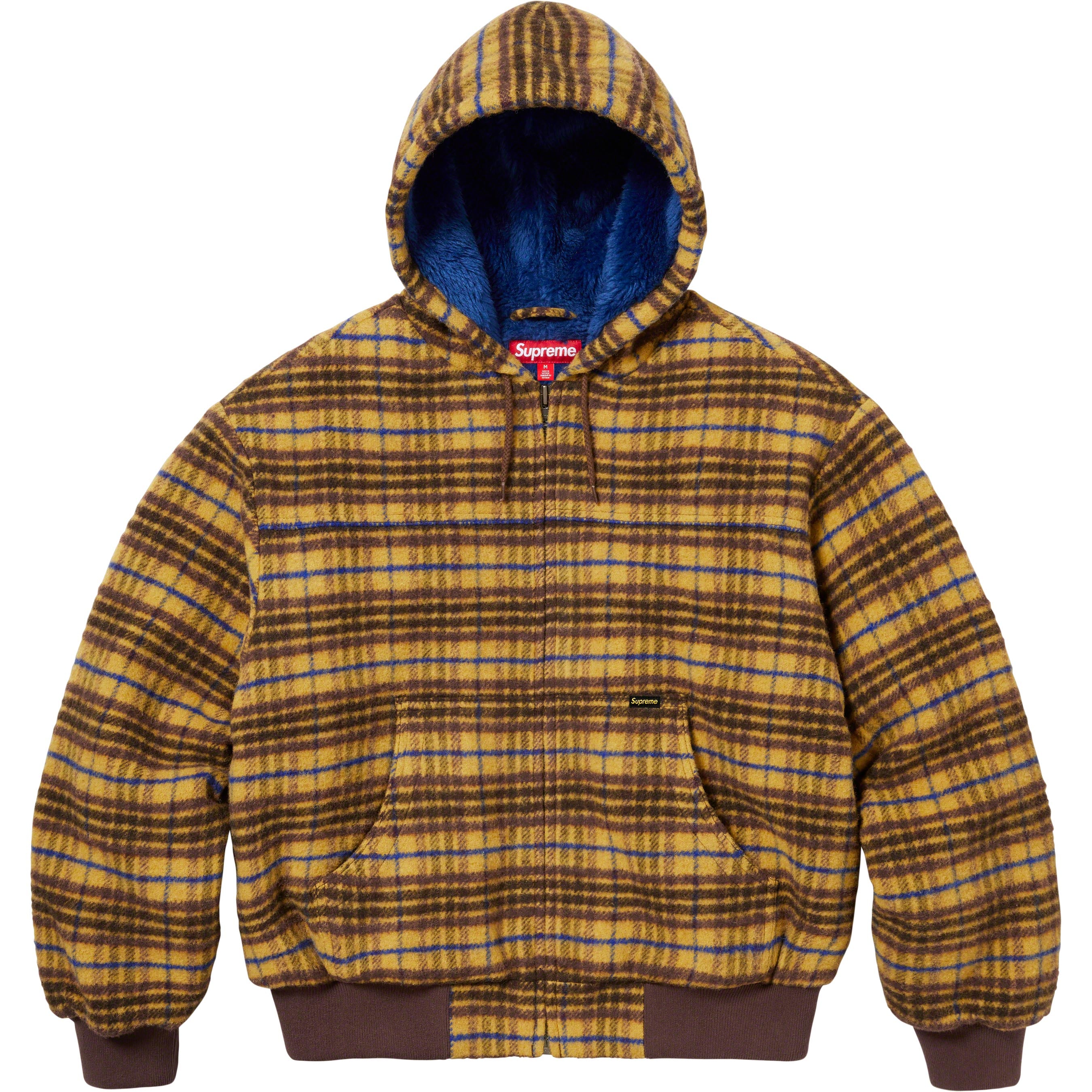 Plaid Wool Hooded Work Jacket Shop Supreme