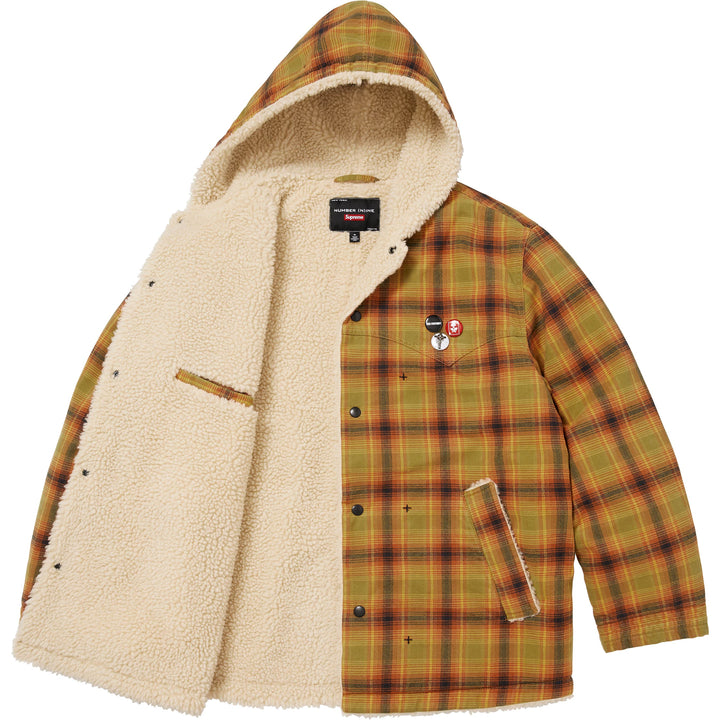 Supreme®/Number (N)ine® Faux Shearling Hooded Coat - Shop - Supreme