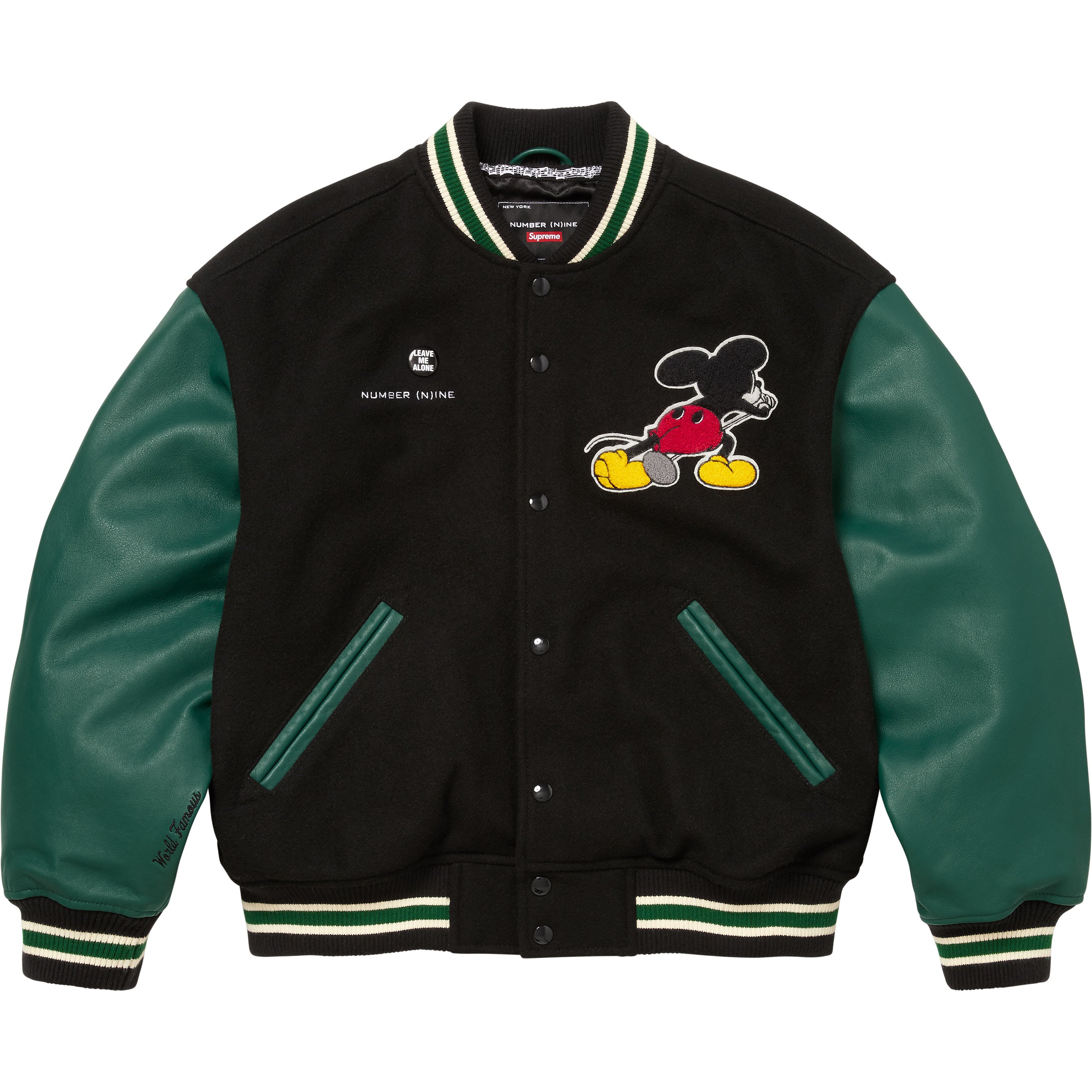 Supreme®/Number (N)ine®/Mickey Mouse Varsity Jacket - Shop