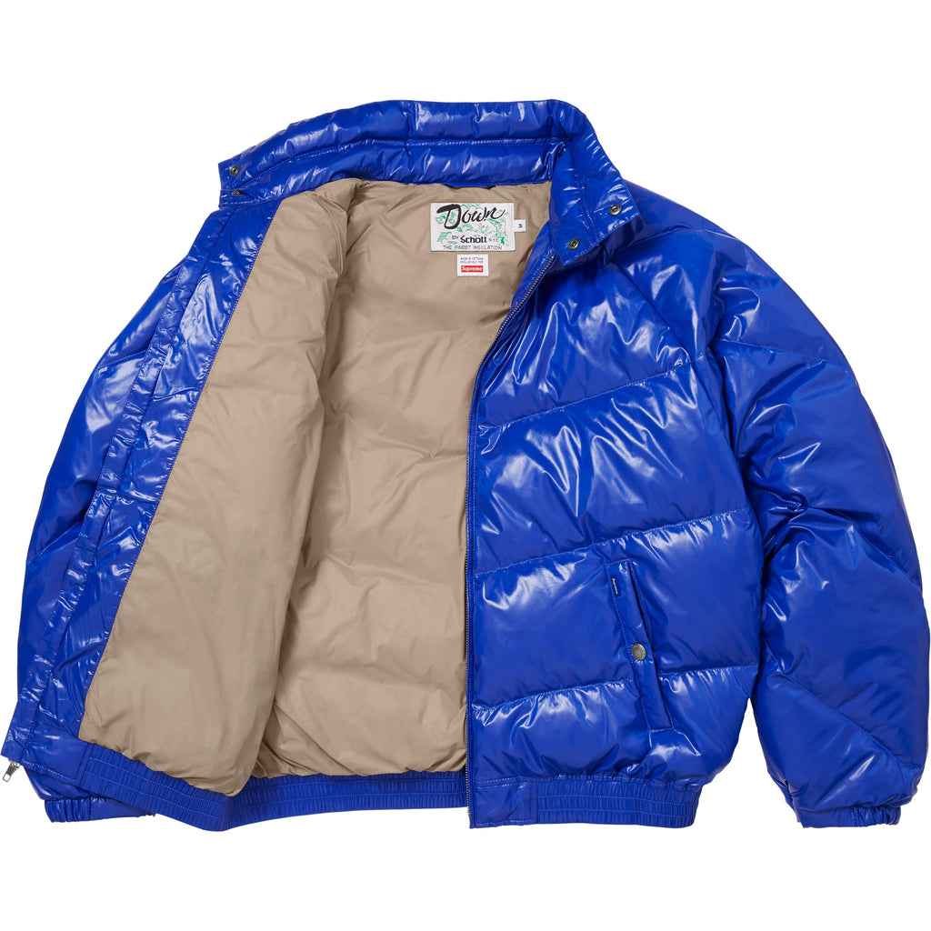 Supreme®/Schott® Glossy Lightweight Down Puffer Jacket
