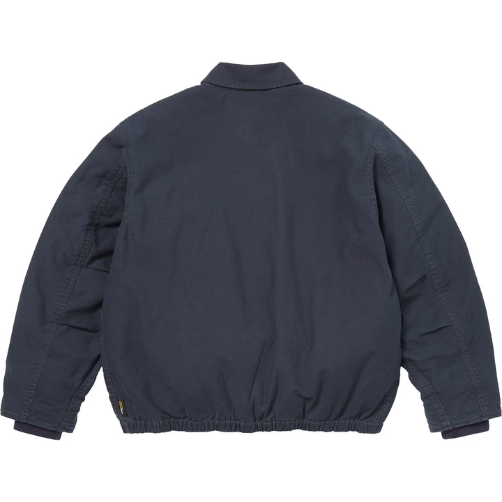 ジャケット・アウター Supreme LeatherCollerUtilityJacket Stone Supreme Leather Collar Utility Jacket Navy Size: Extra Large | eBay