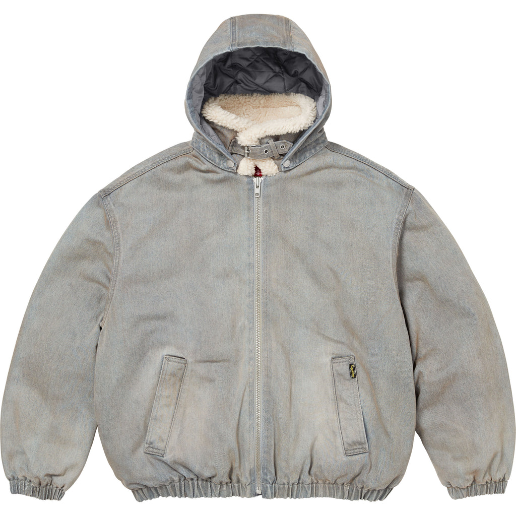 Faux Shearling Lined Bomber Jacket