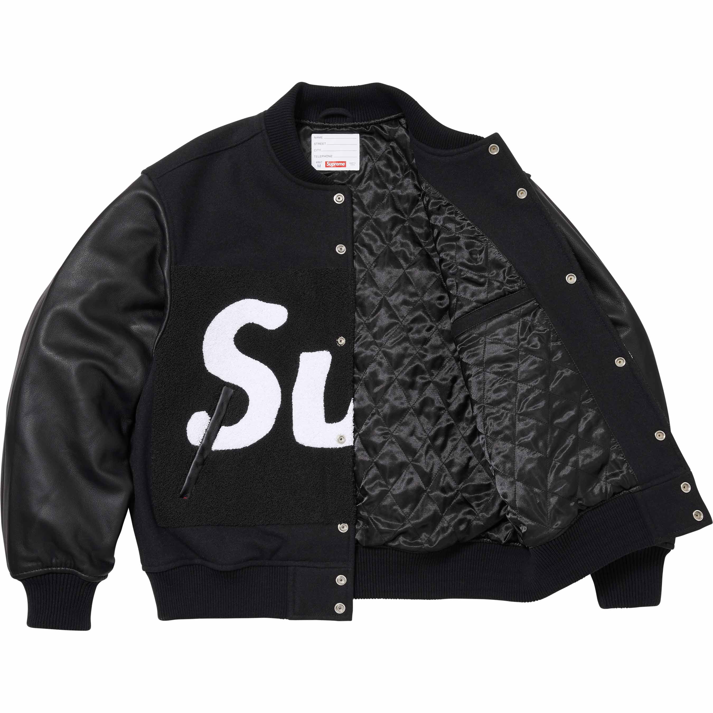 Big Logo Chenille Varsity Jacket - Shop - Supreme