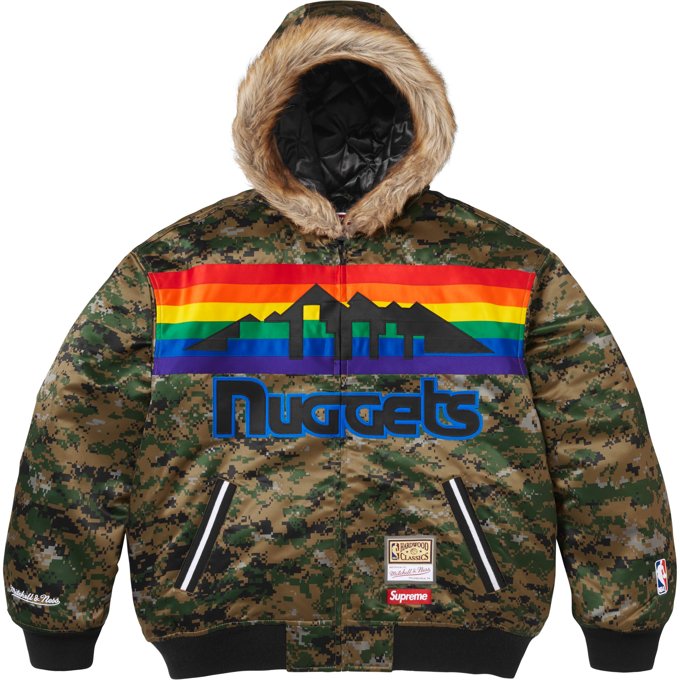 Supreme®/Mitchell & Ness® Teams Hooded Satin Varsity Jacket - Shop Supreme®/Mitchell & Ness® Teams Hooded Satin Varsity Jacket - Shop