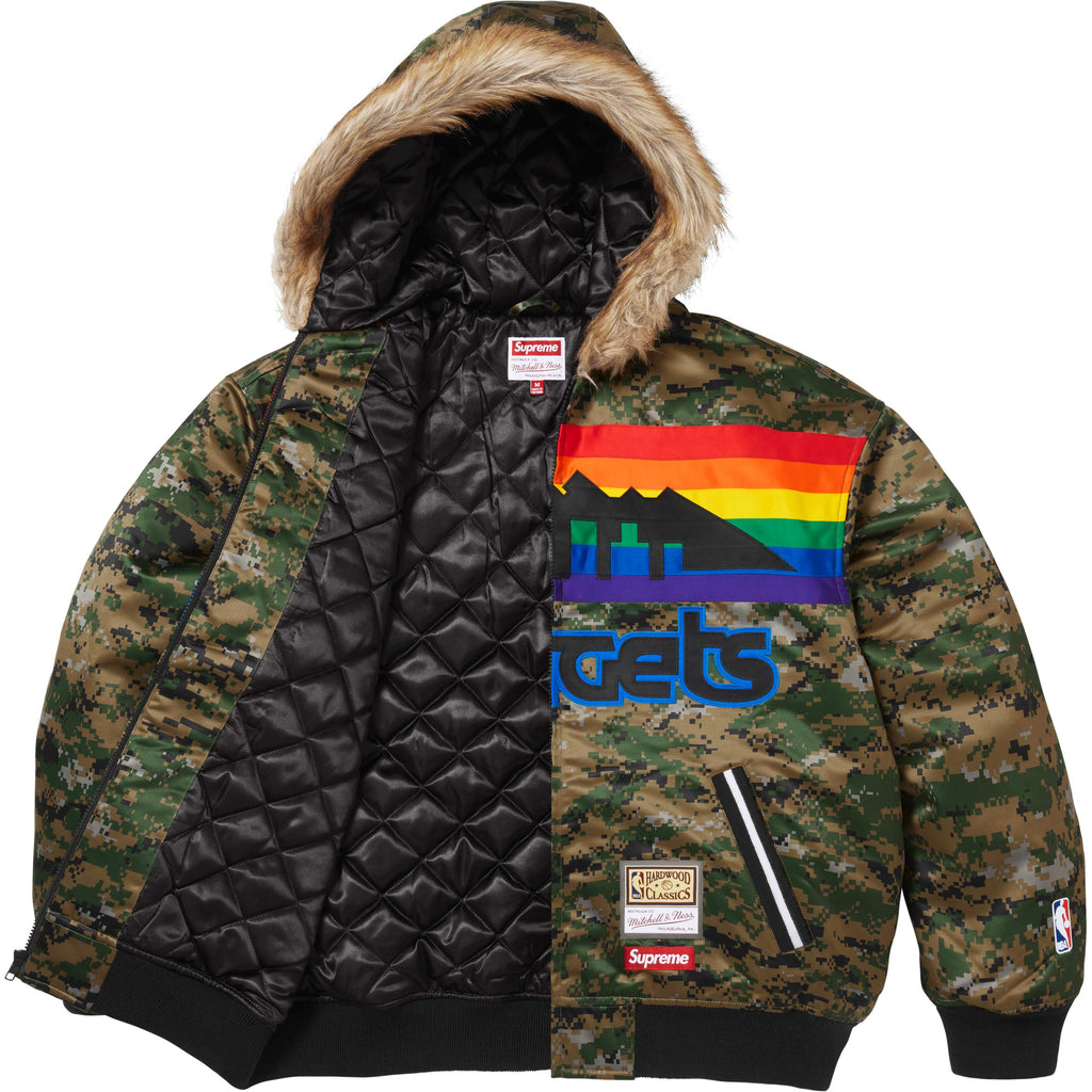 Supreme®/Mitchell & Ness® Teams Hooded Satin Varsity Jacket - Shop