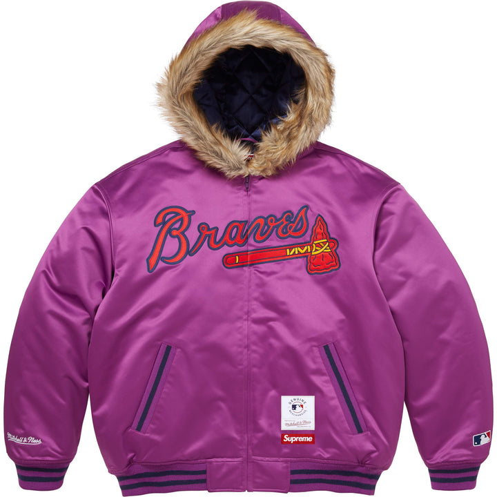 Supreme®/Mitchell & Ness® Teams Hooded Satin Varsity Jacket - Shop