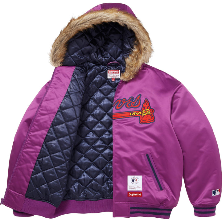 Supreme®/Mitchell & Ness® Teams Hooded Satin Varsity Jacket - Shop