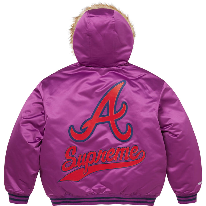 Supreme®/Mitchell & Ness® Teams Hooded Satin Varsity Jacket - Shop