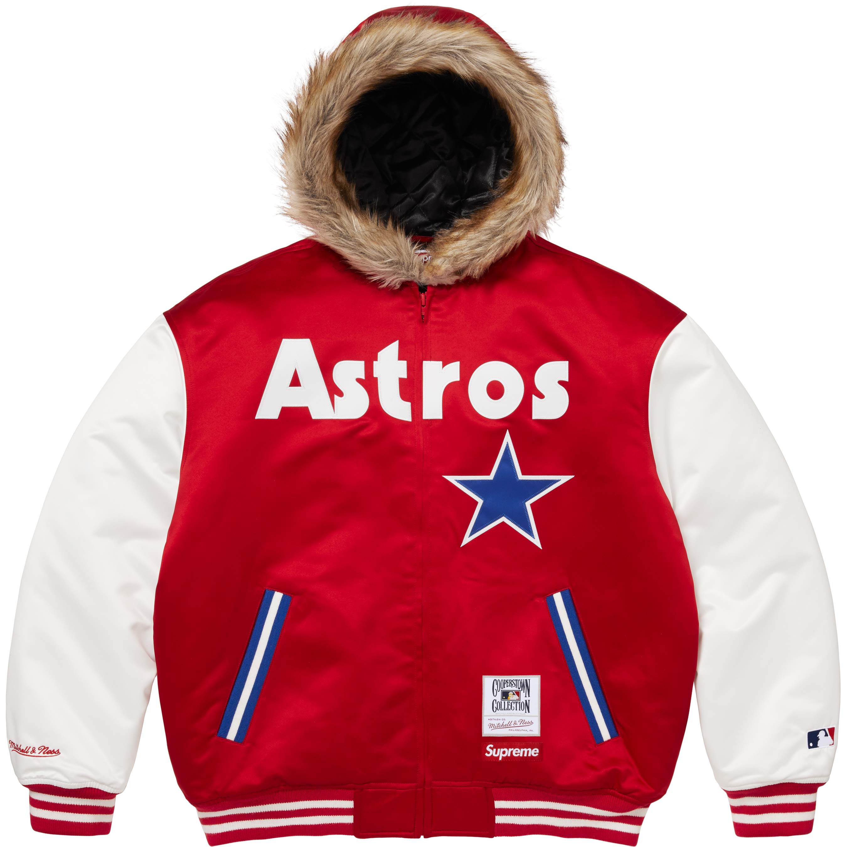 Supreme®/Mitchell & Ness® Teams Hooded Satin Varsity Jacket - Shop
