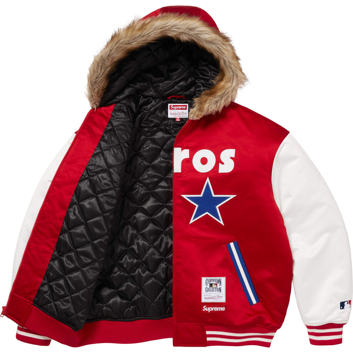 Supreme®/Mitchell & Ness® Teams Hooded Satin Varsity Jacket - Shop