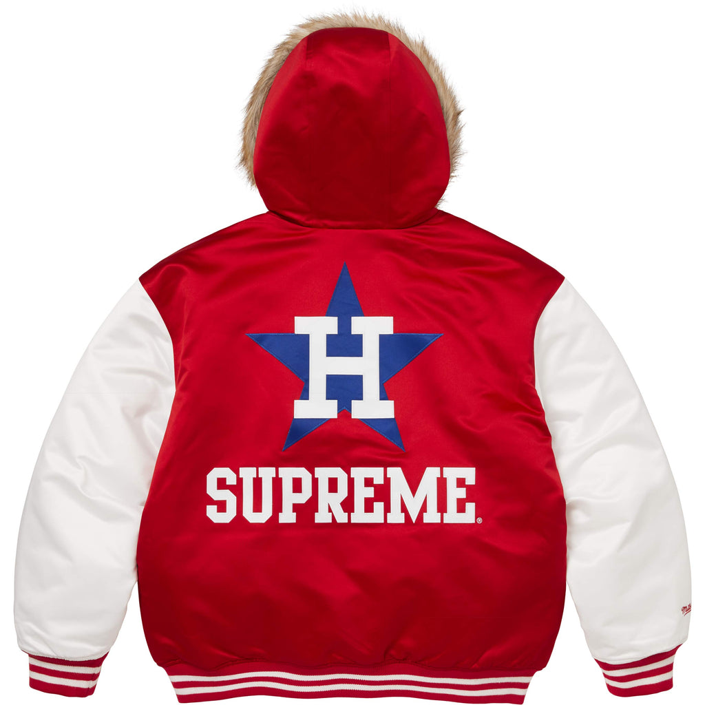 Supreme®/Mitchell & Ness® Teams Hooded Satin Varsity Jacket - Shop