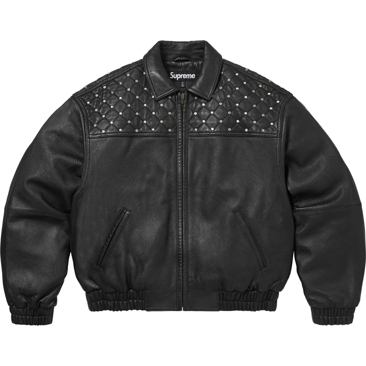 ジャケット・アウター supreme studded leather jacket Swarovski® Studded Quilted Leather Jacket - Shop - Supreme