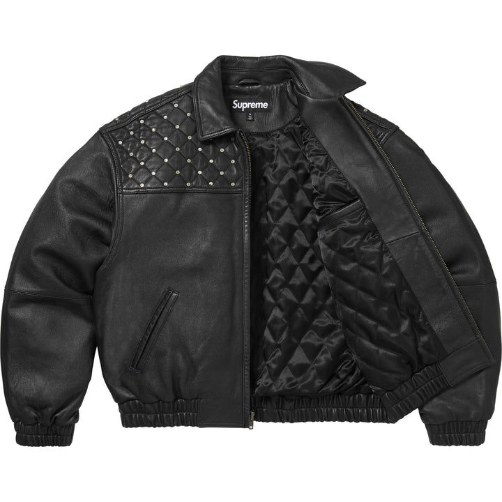 Swarovski® Studded Quilted Leather Jacket - Shop - Supreme
