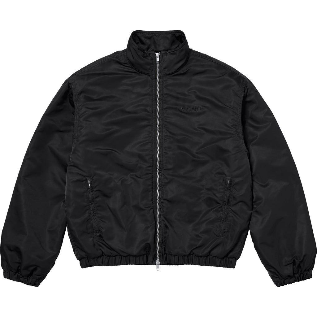 Stand Collar Lined Nylon Jacket