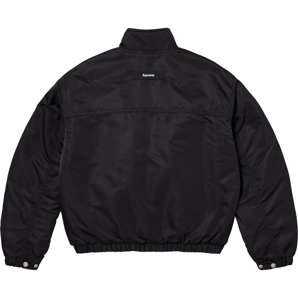 Stand Collar Lined Nylon Jacket