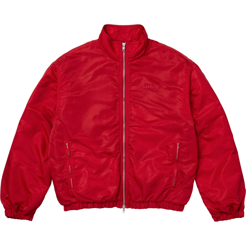 Stand Collar Lined Nylon Jacket