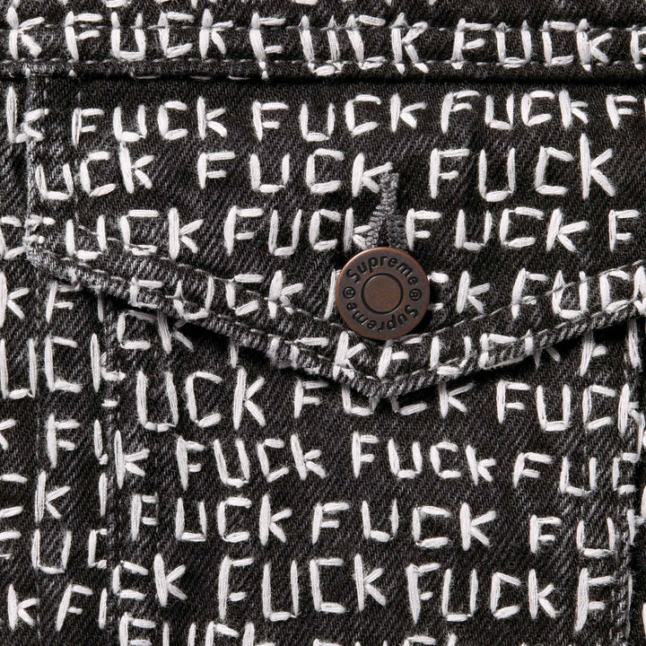 Fuck Stitch Denim Trucker Jacket - Shop - Supreme