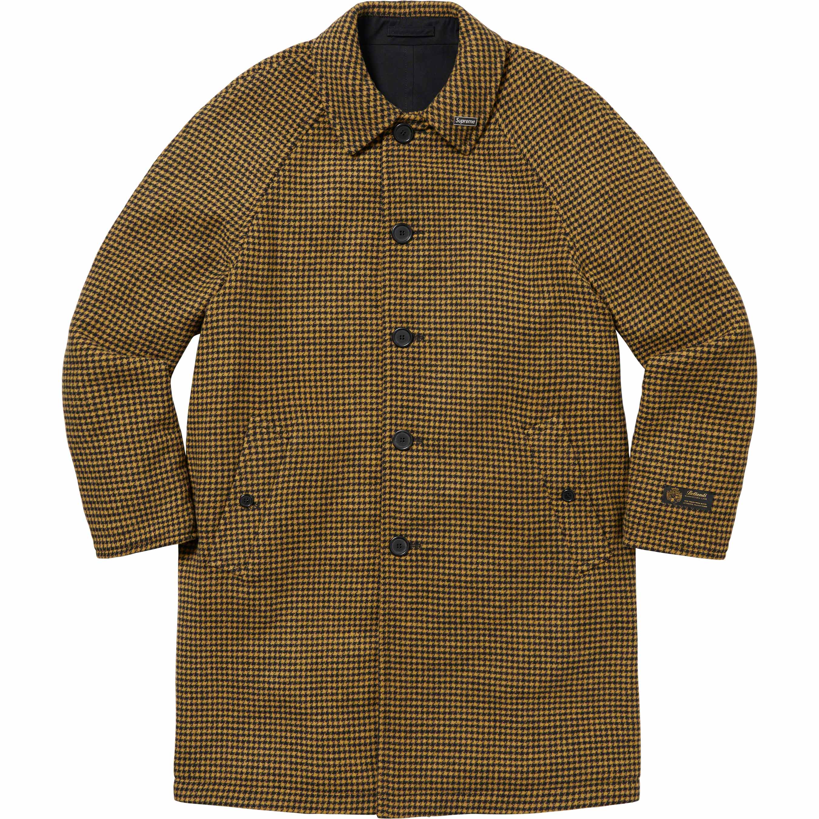 Reversible Houndstooth Overcoat