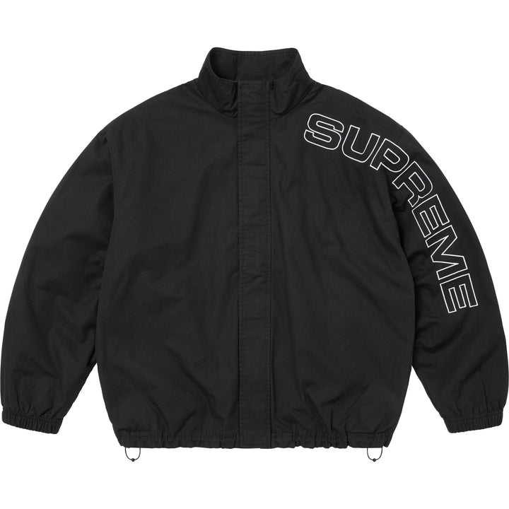 Spellout Embroidered Ripstop Track Jacket