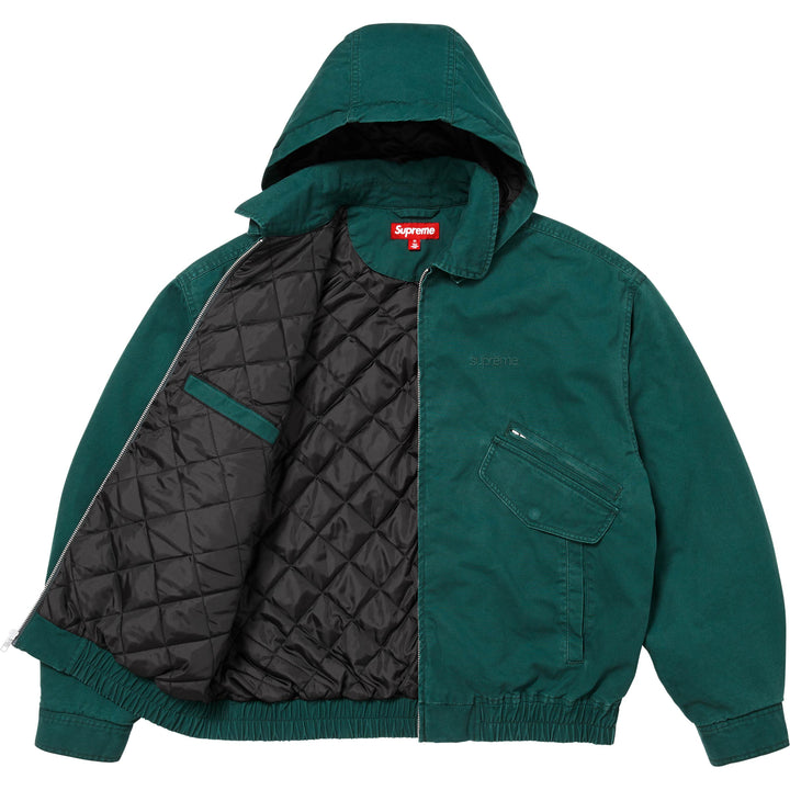 ジャケット・アウター Supreme 21AW Hooded MA-1 Olive XL FW21 Supreme Hooded MA-1 - シュプリーム MA-1 (Supreme/MA-1