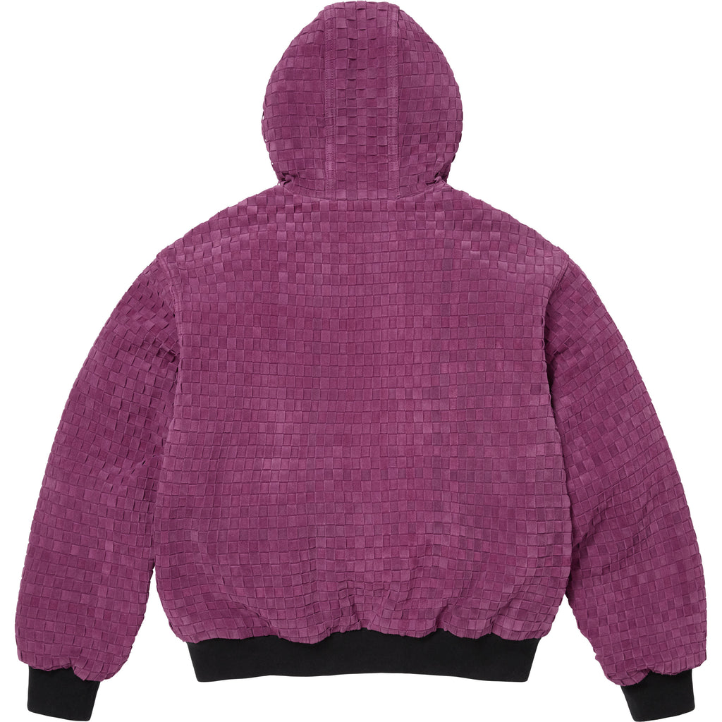 Woven Suede Hooded Work Jacket