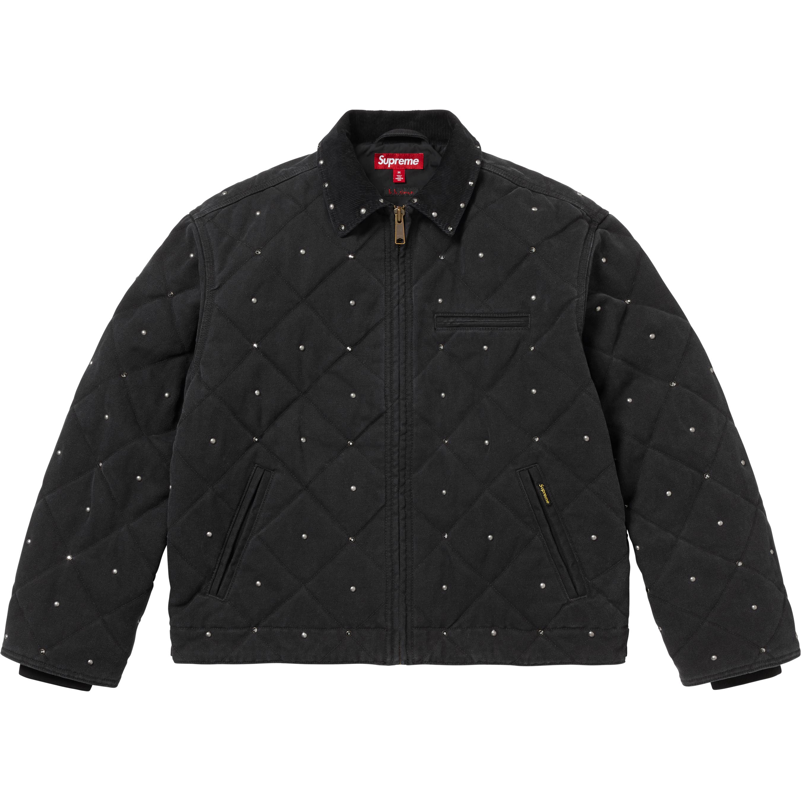s*o様 【Supreme】Moleskin Work Jacket Black Supreme Moleskin Work Jacket (FW23) - $228