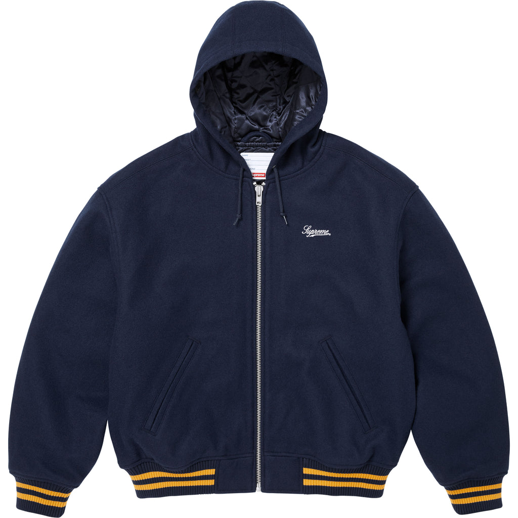 Supreme/Larry Clark Hooded Varsity Jacket