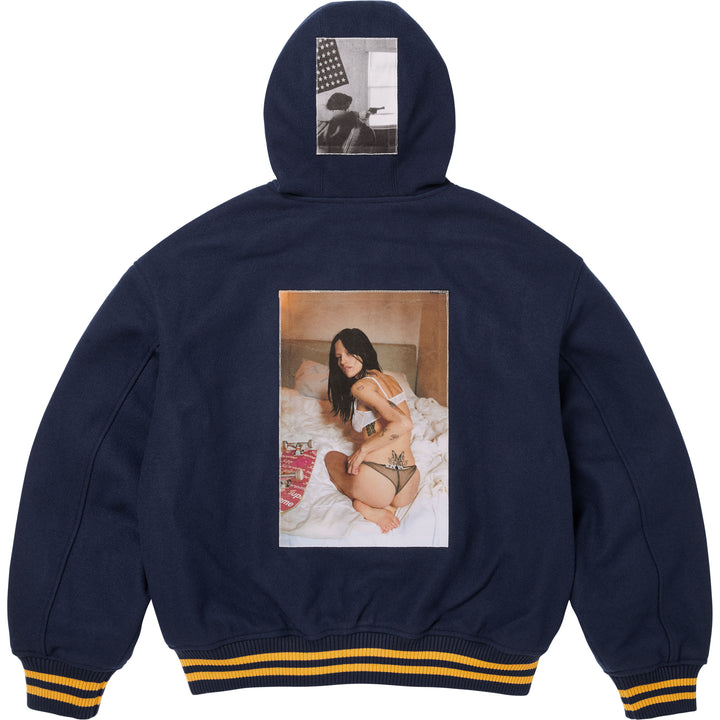 Supreme/Larry Clark Hooded Varsity Jacket - Shop - Supreme