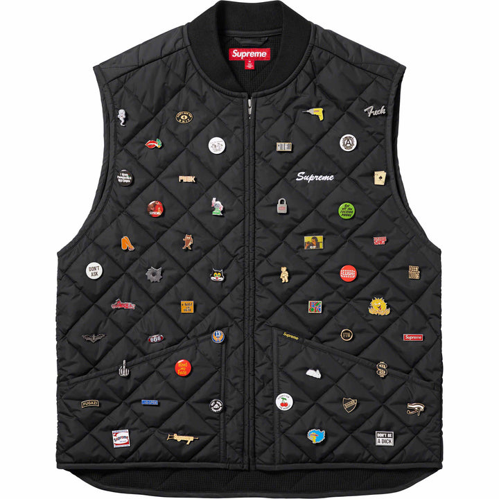 supreme pins quilted work vest ネイビーLsize   ダウンベスト