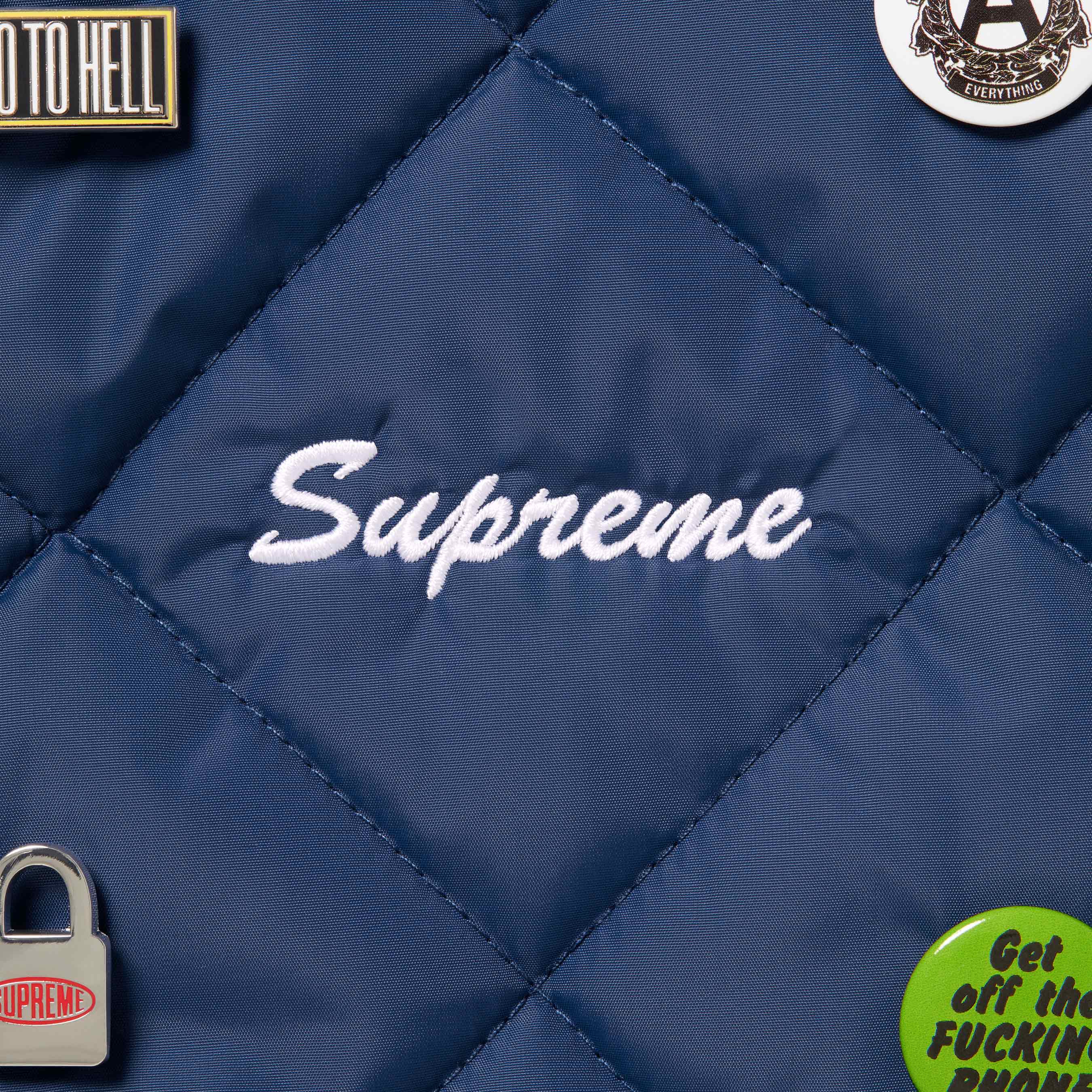 supreme pins quilted work vest L ピンズベスト