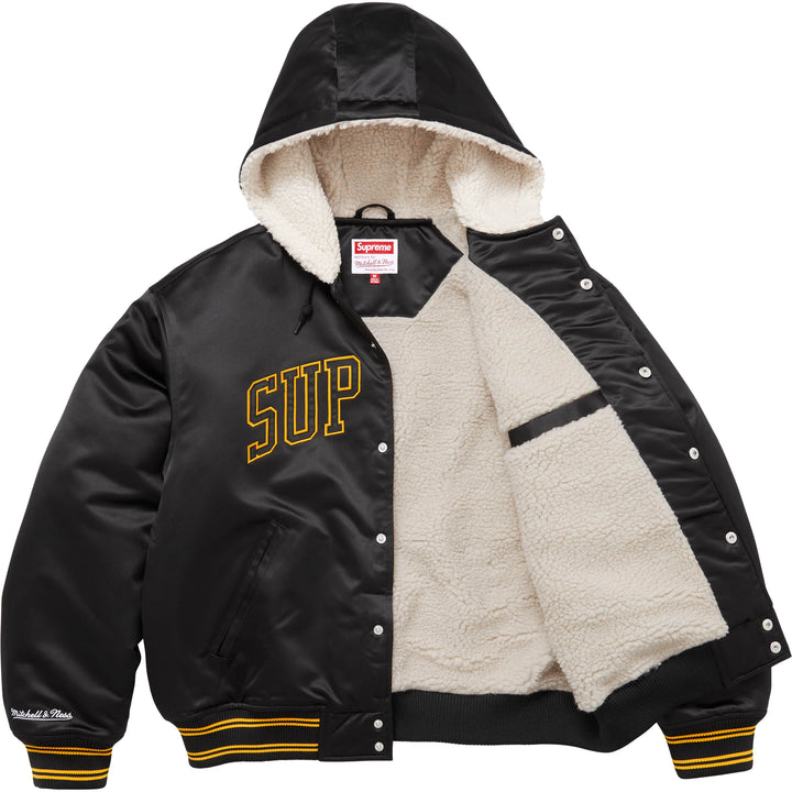 Supreme®/Mitchell & Ness® Lined Hooded Satin Varsity Jacket-7