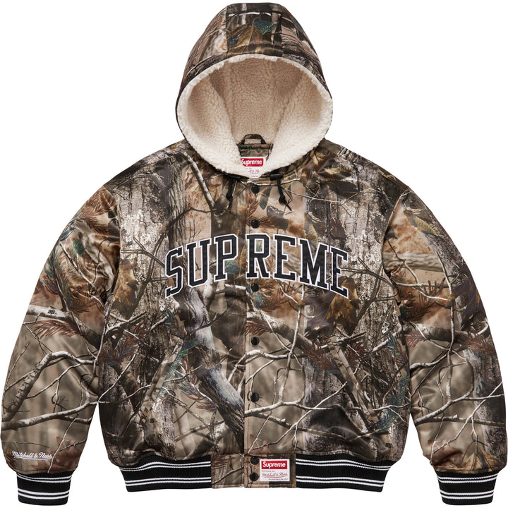 Supreme®/Mitchell & Ness® Lined Hooded Satin Varsity Jacket-1