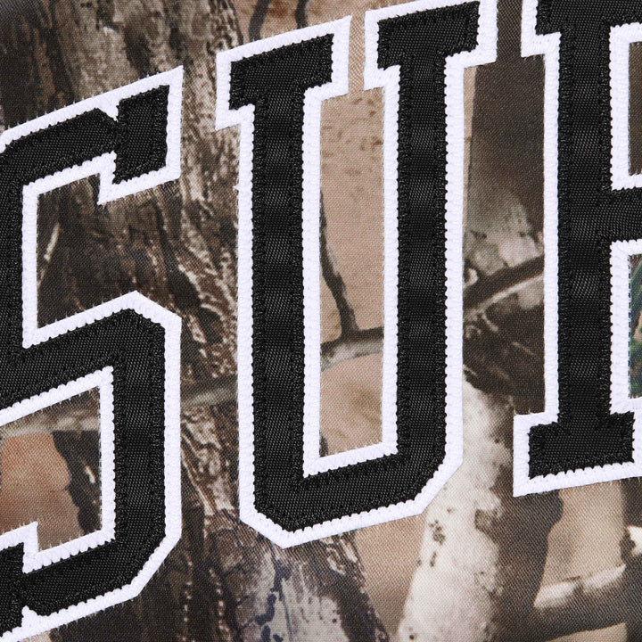 Supreme®/Mitchell & Ness® Lined Hooded Satin Varsity Jacket-4