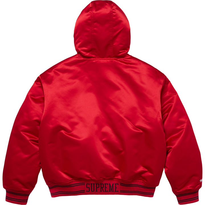Supreme®/Mitchell & Ness® Lined Hooded Satin Varsity Jacket-12