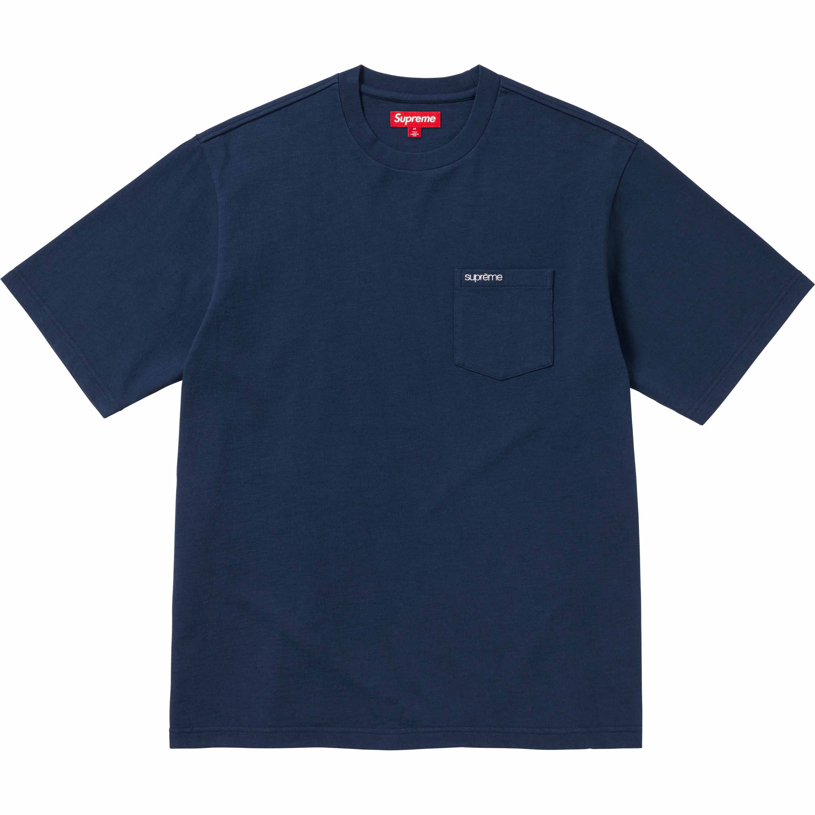 即納通販supreme pocket T navy M Tシャツ/カットソー(半袖/袖なし)