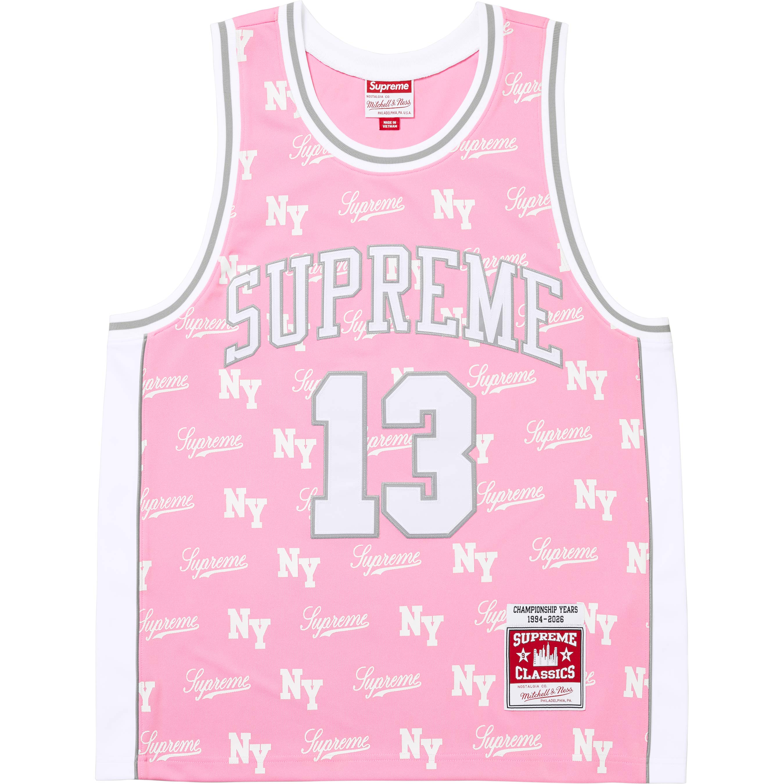 Supreme®/Mitchell & Ness® Monogram Basketball Jersey - Shop - Supreme