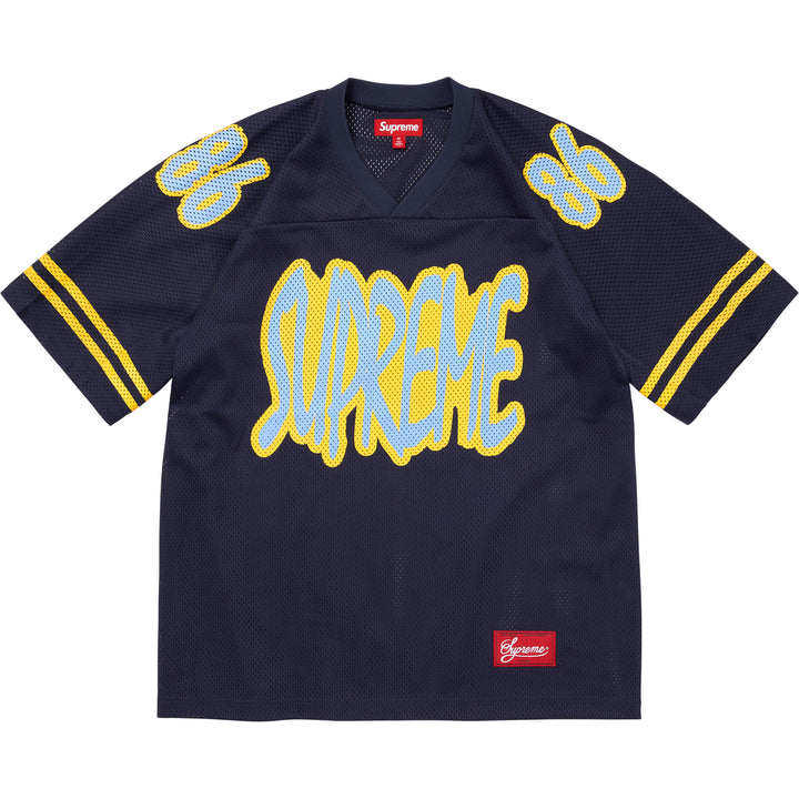 シャツ Supreme Mesh Football Jersey Navy M Reflective Football